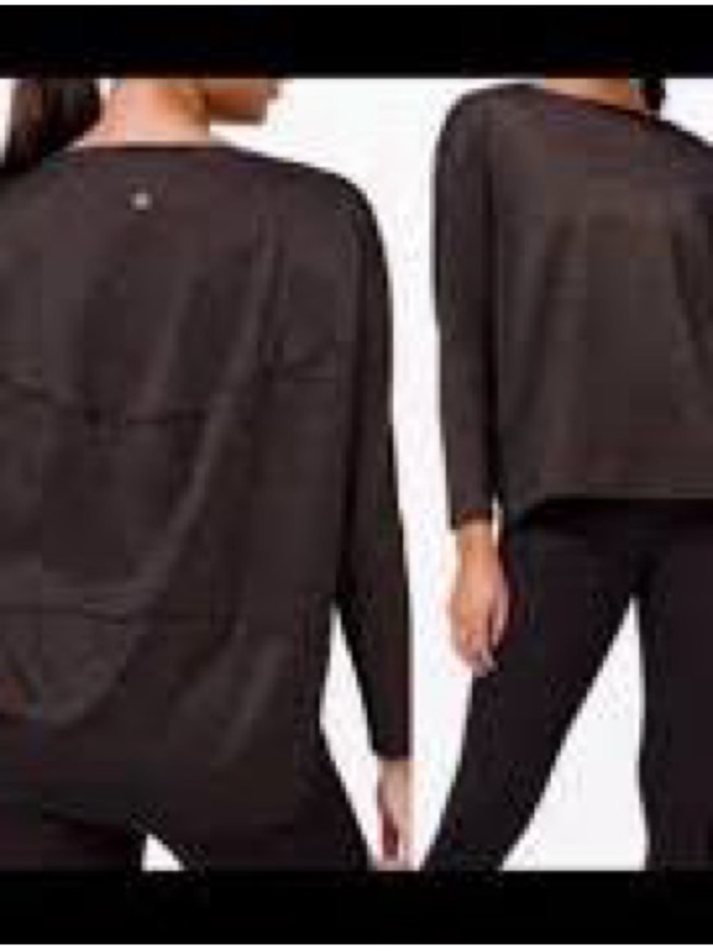 lululemon athletica back in action Black with gold Long Sleeve Top